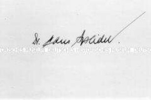 Autogramm von Hans Speidel auf neutraler Briefkarte
