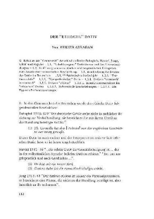 Der "ethische" Dativ