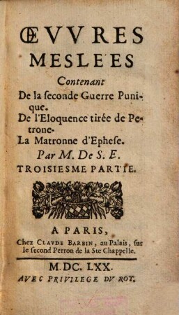 Oeuvres meslées de Mr. de Saint-Evremont, 3
