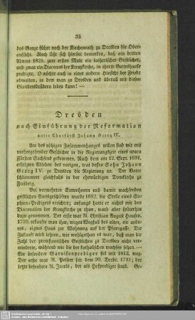 Dresden nach Einführung der Reformation unter Churfürst Johann Georg IV.