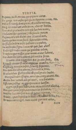 [Ende von: Ecloga Tertia, Palaemon.]