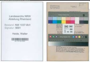 Entnazifizierung Walter Heide , geb. 27.08.1897 (Rechtsbeistand)