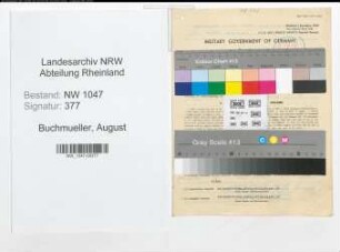 Entnazifizierung August Buchmueller , geb. 23.02.1890 (Arzt)