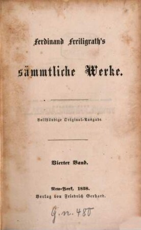 Sämmtliche Werke : Wohlfeile vollständige Original-Ausgabe, 4
