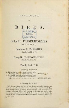 Catalogue of the Birds in the British Museum, 8