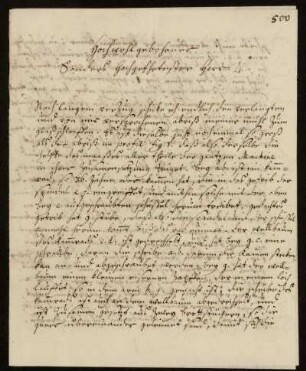 Brief von Johann Conrad Kanz an Johann Friedrich von Uffenbach. Bad Berleburg, 7.3.1730