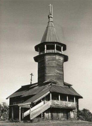 Kischi im Onegasee (Karelien), Freilichtmuseum. Kapelle aus Kawgor (17./18. Jh. und 18./19. Jh.)