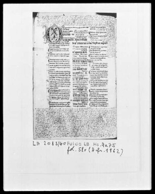 Glossa ordinaria in libros Sapientales — Initiale O, Folio 58verso