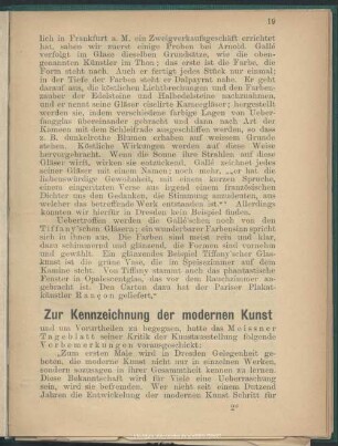 Zur Kennzeichnung der modernen Kunst