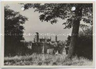 Danzig, Blick vom Bischofsberg auf die Kirche St. Marien