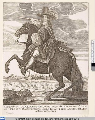 Friedrich Wilhelm von Brandenburg, der Große Kurfürst, zu Pferde