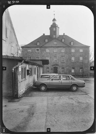 Dobitschen. Wasserschloss (Baubeginn 1696). Hauptfassade von Nordwest