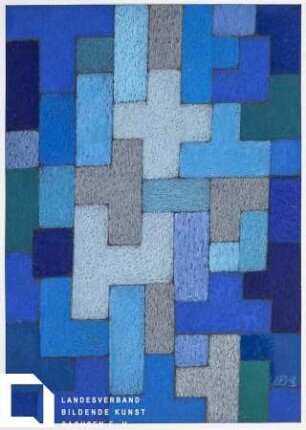 Komposition mit blau