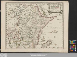 Haute Ethiopie, ou sont L'Empire Des Abissins, La Nubie, Et Le Zanguebar : Subdivisés en leurs principales parties ; tirés de Sanut de Mercator &c.