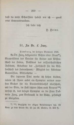 51. An Dr. L. Zunz