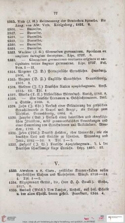 V.[Theologie] (Nr. 1674 - 1673)