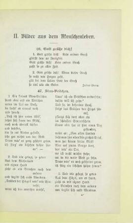 II. Bilder aus dem Menschenleben