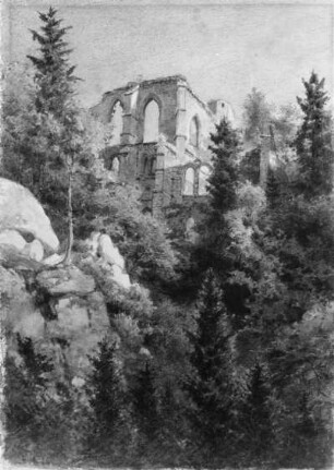 Ruine : Leonhardi, Eduard (1828-1905). Ruine. Aquarell, 24,3 x 17,2 cm. Dresden. Stadtmuseum 1982/k 1031