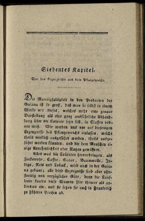 Siebentes Kapitel. Von den Erzeugnissen aus dem Pflanzenreiche