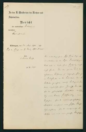 Bericht des akadem. Senats