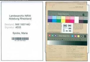 Entnazifizierung Maria Spicks , geb. 12.06.1903 ()