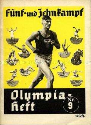 Begleitheft zu den Olympischen Spielen 1936 für die Sportarten Fünf- und Zehnkampf