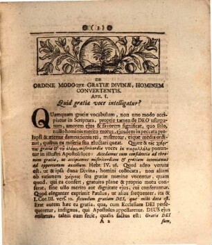 Tractatus seu aphorismi theologici de ordine modoque gratiae divinae in conversione hominis occupatae : Von der Ordnung des Heils in Bekehrung des Menschen