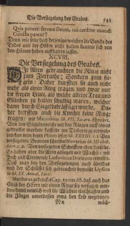 XCVIII. Die Versiegelung des Grabes