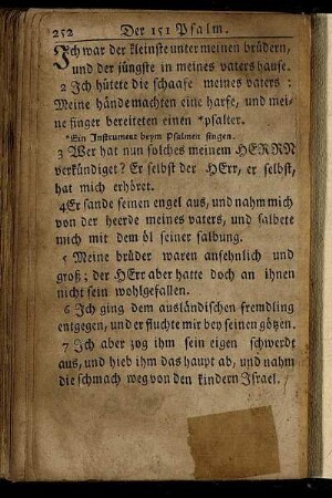 Der 151 Psalm.