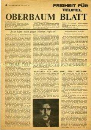 Links-alternative Wochenzeitung aus Berlin (West) u.a. über die "Kommune I"
