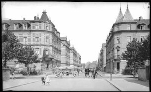 Meißen. Südstraße mit Pferdefuhrwerk