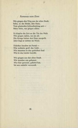 Romanze vom Dom