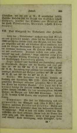 VII. Das Koenigreich der Niederlande oder Holland