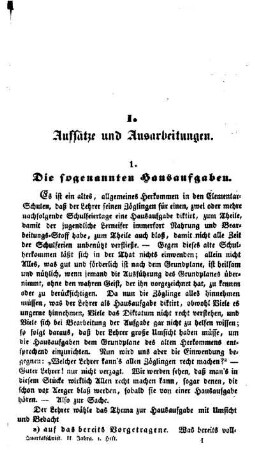 Die sogenannten Hausaufgaben