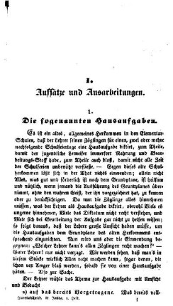 Die sogenannten Hausaufgaben