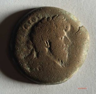 Römische Münze, Nominal Bronzemünze, Prägeherr Lucius Verus, Prägeort Alexandria, Original