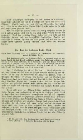 65. Aus der Goldenen Bulle. 1356