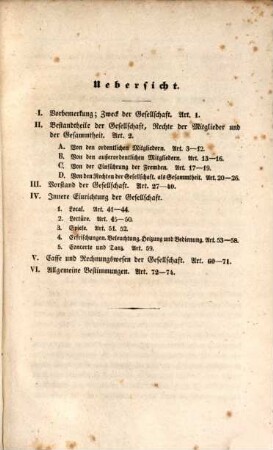 Statuten der Harmonie-Gesellschaft zu Speyer : 1846