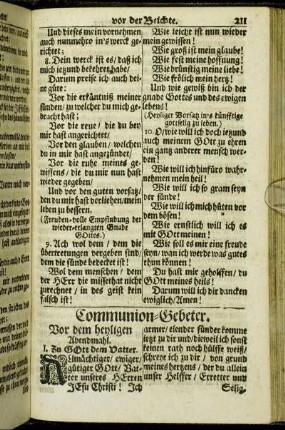 Communion-Gebeter.