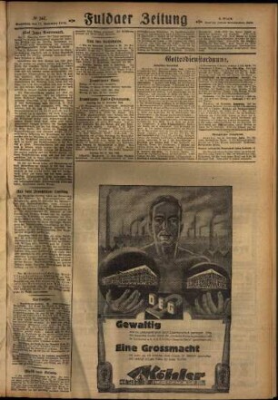 Zweite Ausgabe vom Samstag, den 17. November 1928.