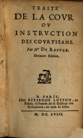 Traité de la cour