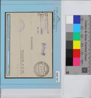 Dienstbrief, Schiffsname/Landeinheit: Marineverpflegungsamt Warnemünde; Frankatur, Mi.-Nr.: [Keine]; Poststempel: Warnemünde Ostseebad… 29.1.42.-22; Nebenstempel: Marine Verpflegungsamt Warnemünde