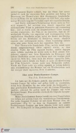Eine neue Dunkelkammer-Lampe