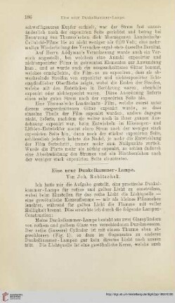 Eine neue Dunkelkammer-Lampe