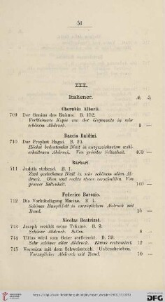 III. Italiener (Nr. 709 - 825)