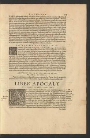 Liber Apocalypsis Beati Ioannis Apostoli.