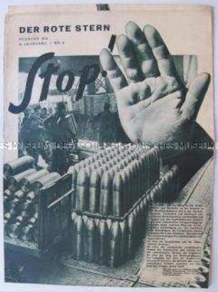 Proletarische Wochenzeitschrift "Der Rote Stern" u.a. mit einer Warnung vor neuen Kriegsvorbereitungen