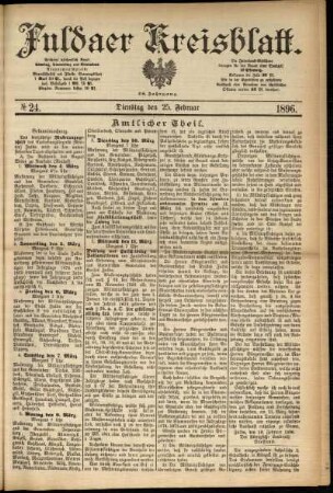 Ausgabe vom Dienstag, den 25. Februar 1896.