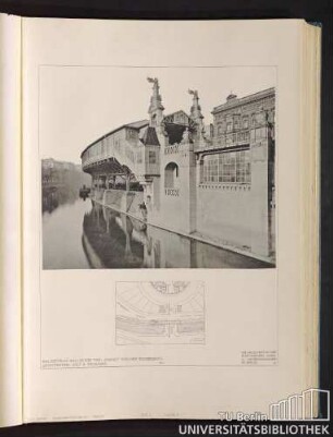 Teil 1. Tafel 9. Haltestelle Hallesches Tor. Ansicht von der Wasserseite. Architekten: Solf & Wichards.