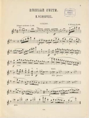 Russian suite : for string orchestra with violin obligato ; op. 81